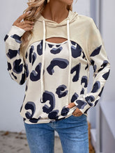 Perfee Drawstring Faux Layered Long Sleeve Hoodie OutfitFlow
